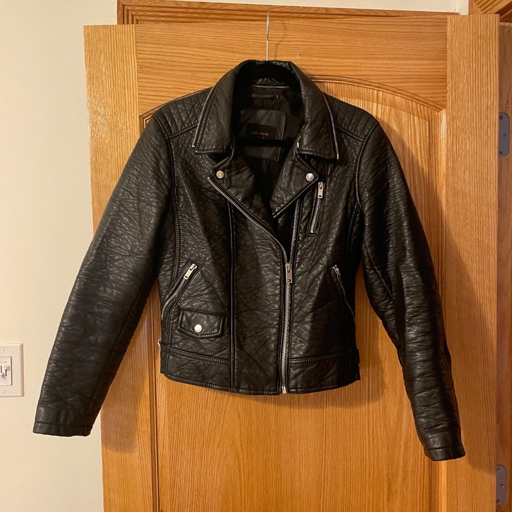 Perfect Topshop Zara Leather Jacket, Size L